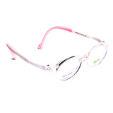 Kids Round Tran Pink Eyeglasses