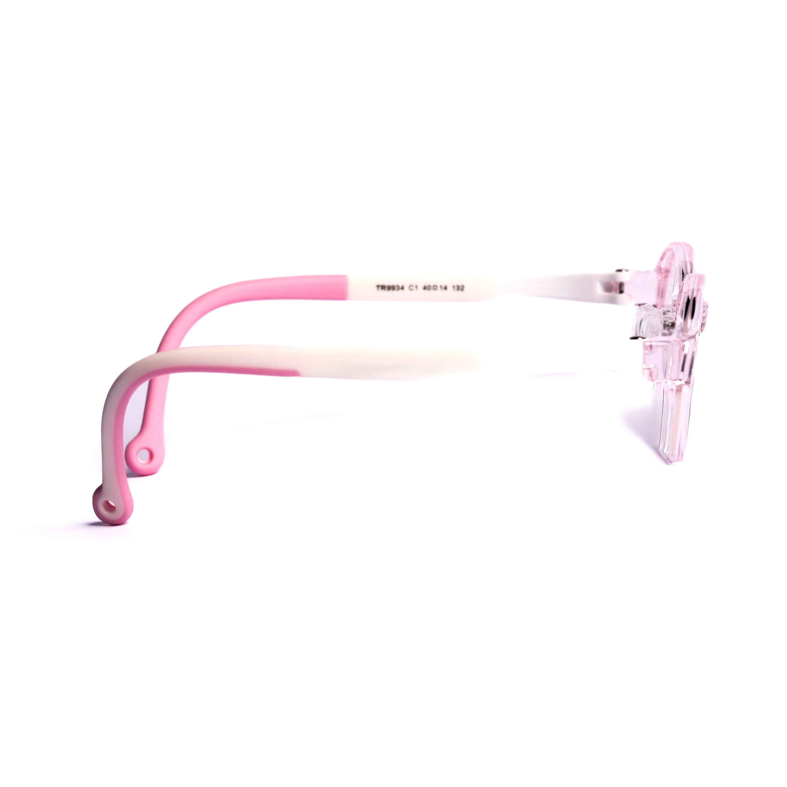 Kids Round Tran Pink Eyeglasses