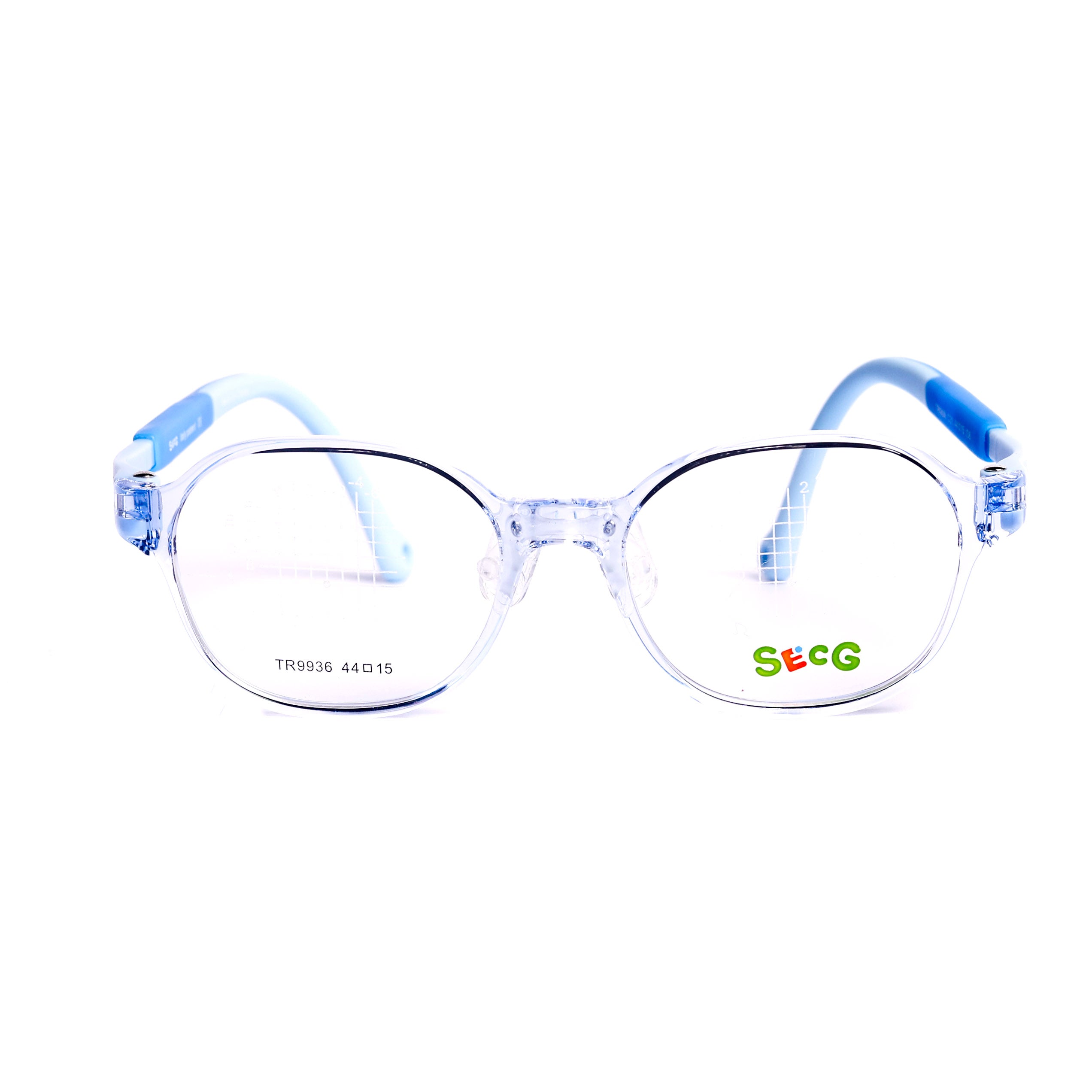 Kids Round Tran Pink Eyeglasses