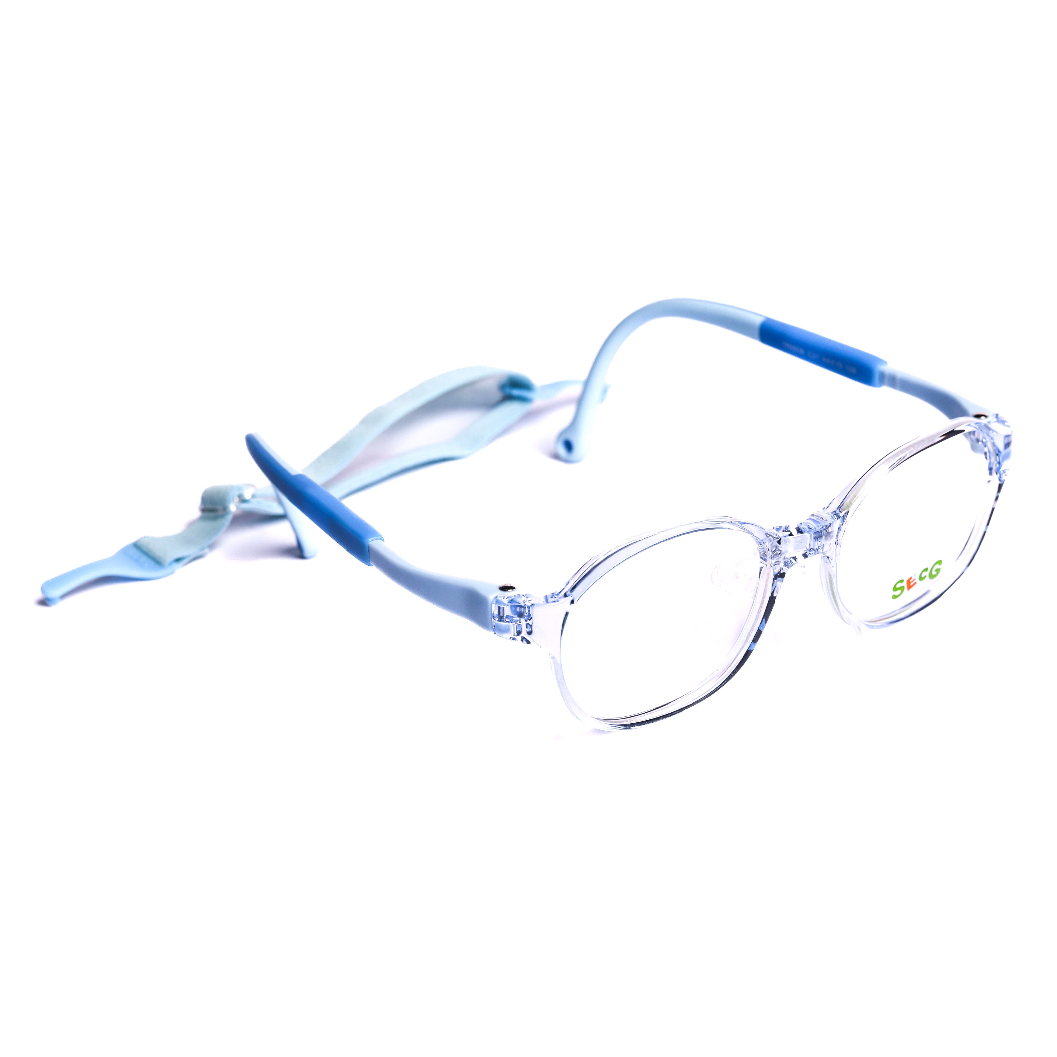 Kids Round Tran Pink Eyeglasses