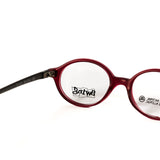 Kids Round Maroon Eyeglasses