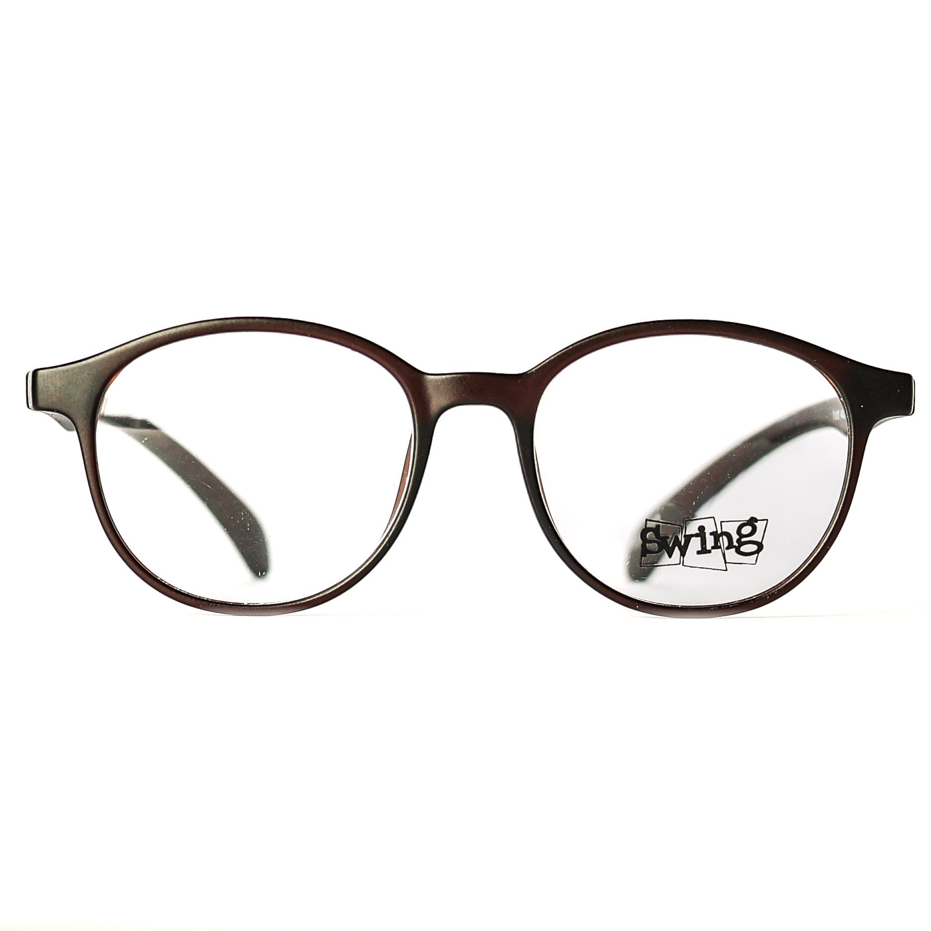 Kids Round Brown Eyeglasses