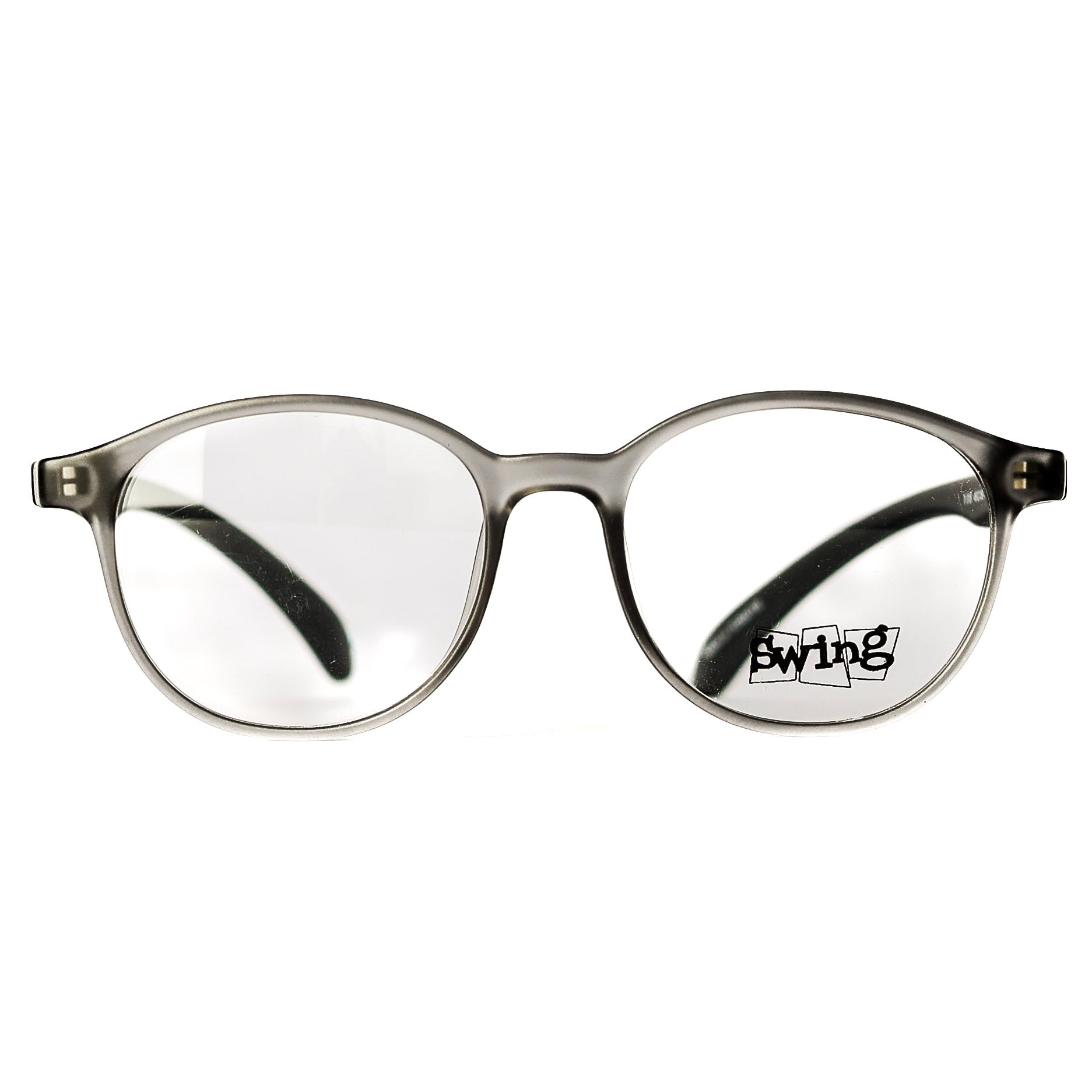 Kids Round Gray Eyeglasses