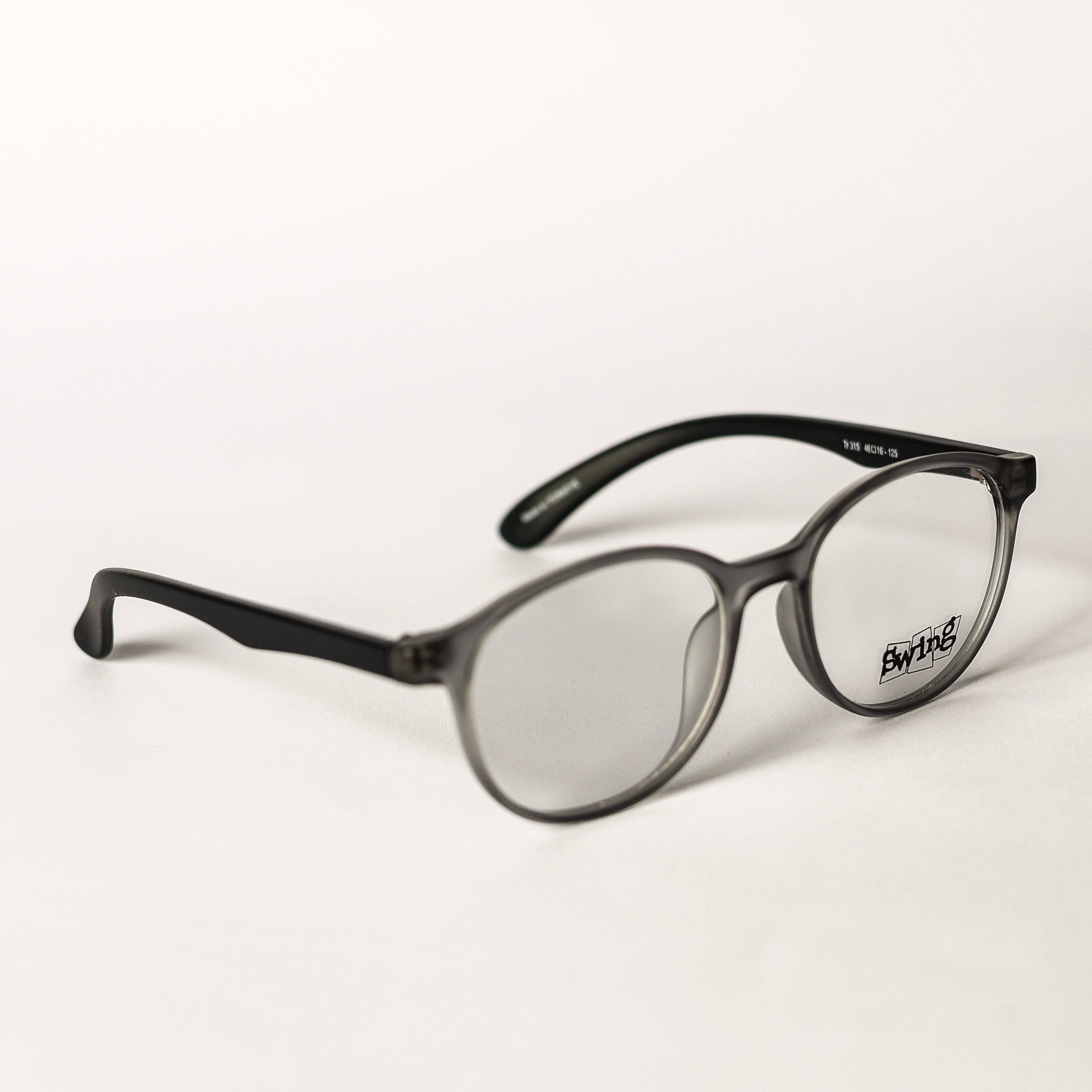 Kids Round Gray Eyeglasses