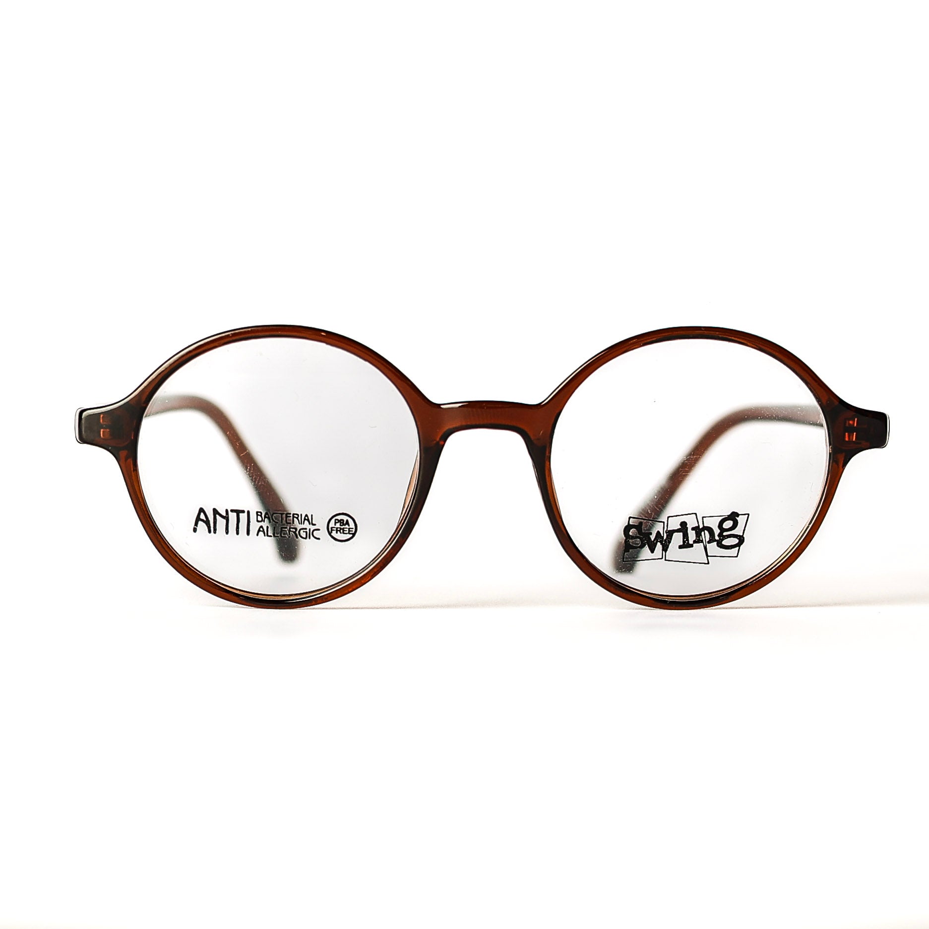 Kids Round Brown Eyeglasses