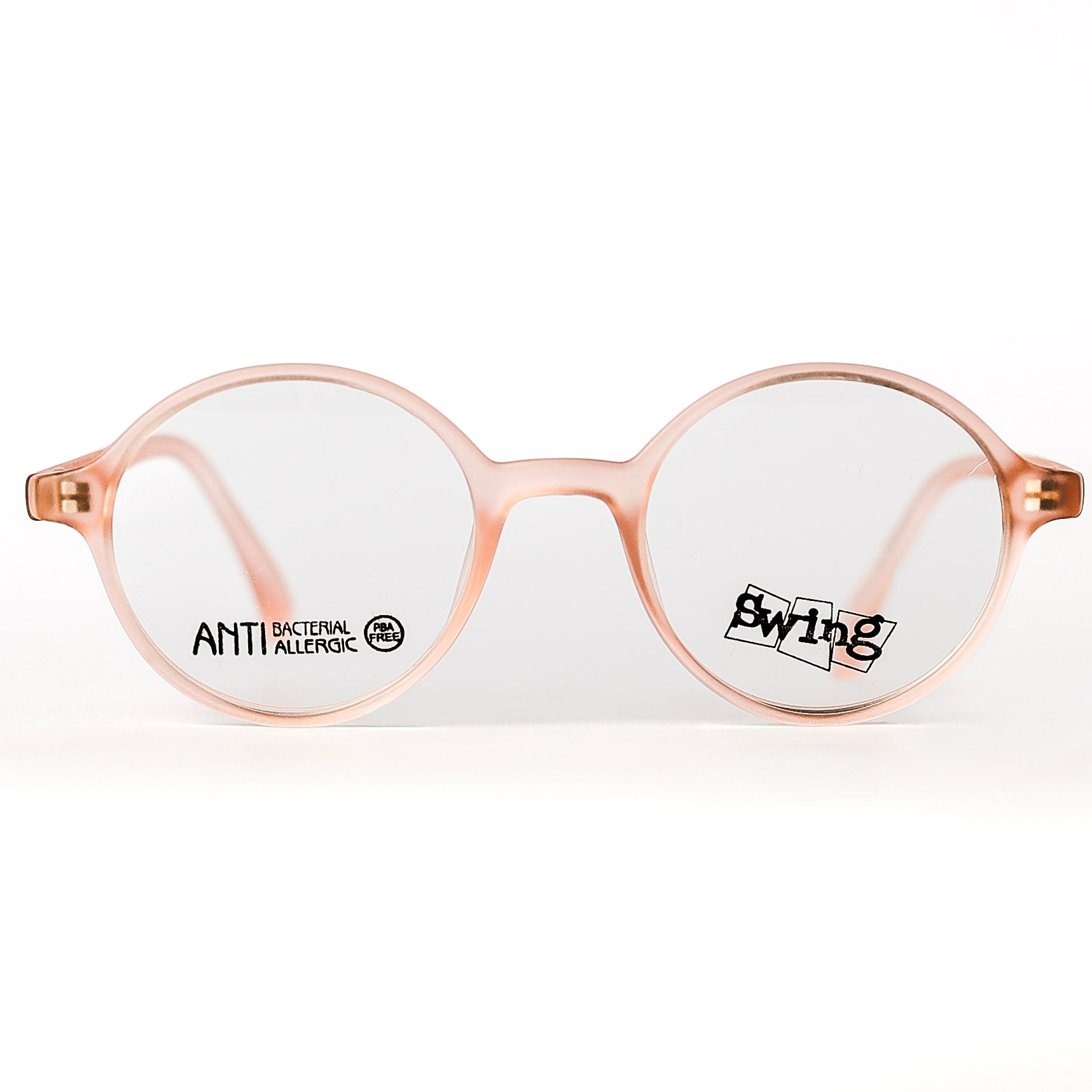Kids Round Orange Eyeglasses