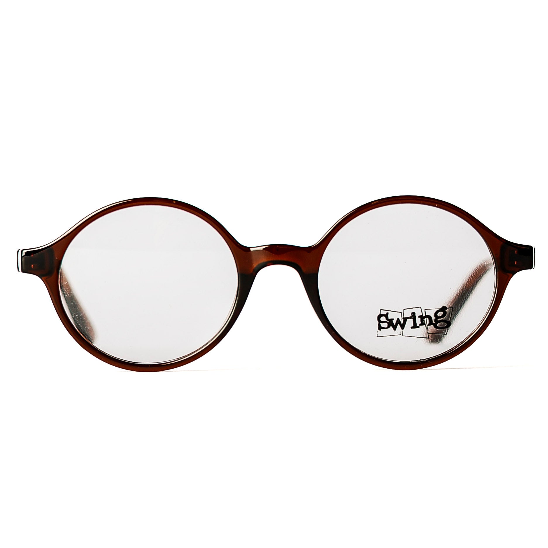 Kids Round Brown Eyeglasses