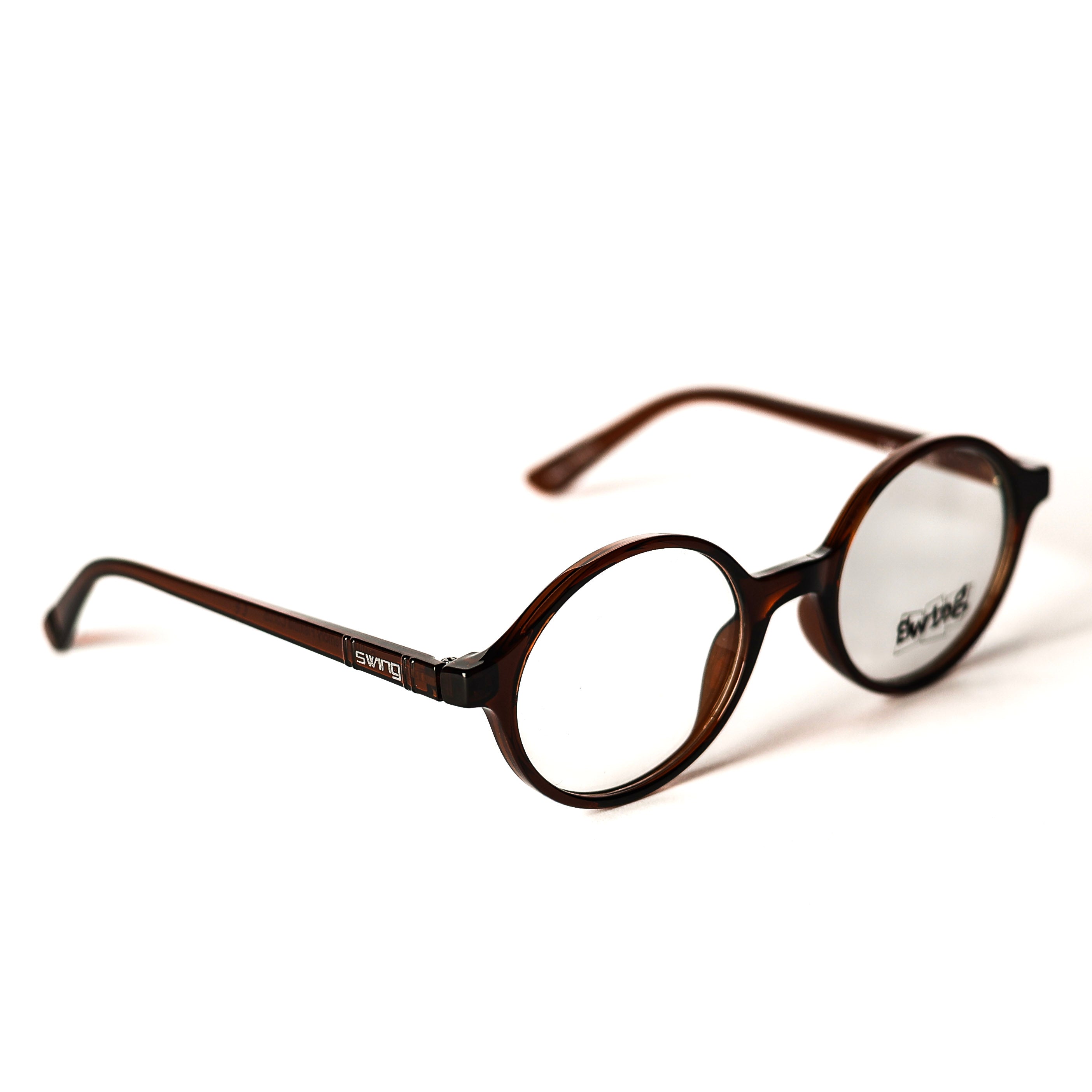 Kids Round Brown Eyeglasses