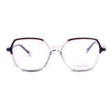 Square Pink Transparent Eyeglasses