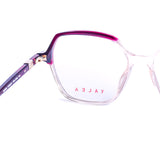Square Pink Transparent Eyeglasses