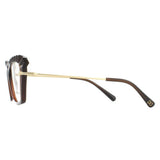 Cat Eye Transparent Brown Eyeglasses