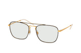 Square Black On Gold Eyeglasses