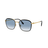 Square Black On Gold Sunglasses