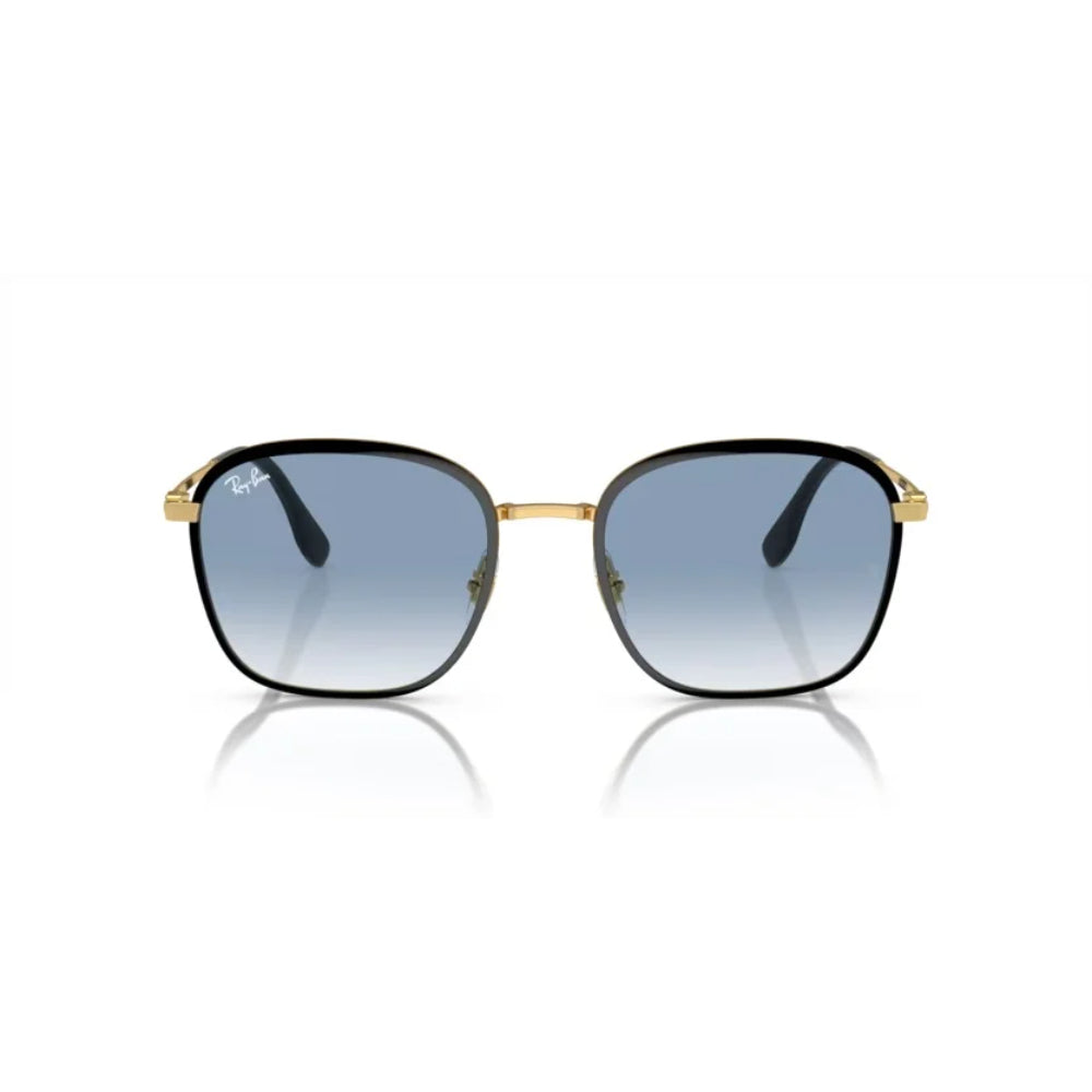 Square Black On Gold Sunglasses