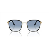Square Black On Gold Sunglasses