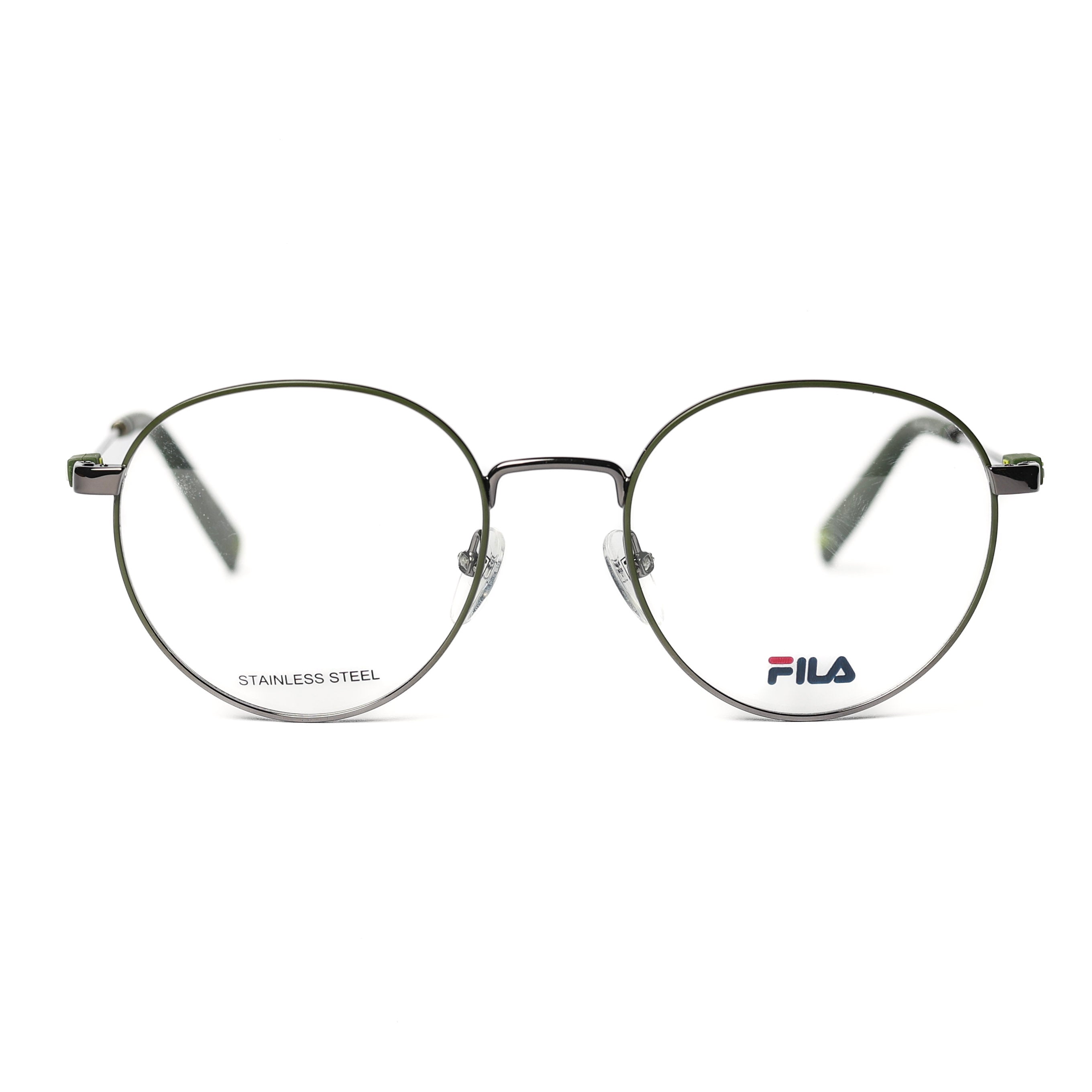 Round Dark Gray Eyeglasses