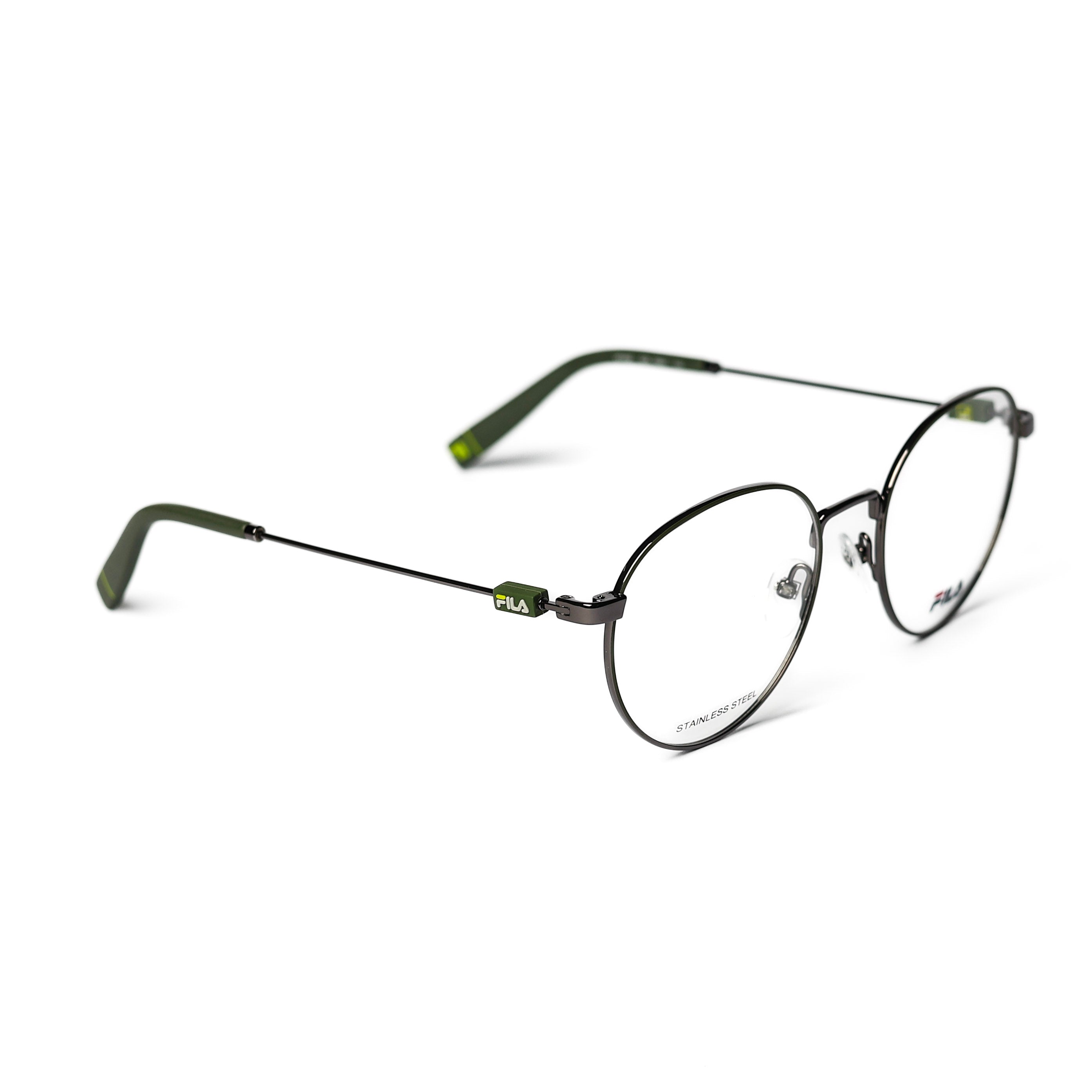Round Dark Gray Eyeglasses