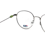 Round Dark Gray Eyeglasses