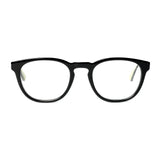 Round Black Glossy Eyeglasses