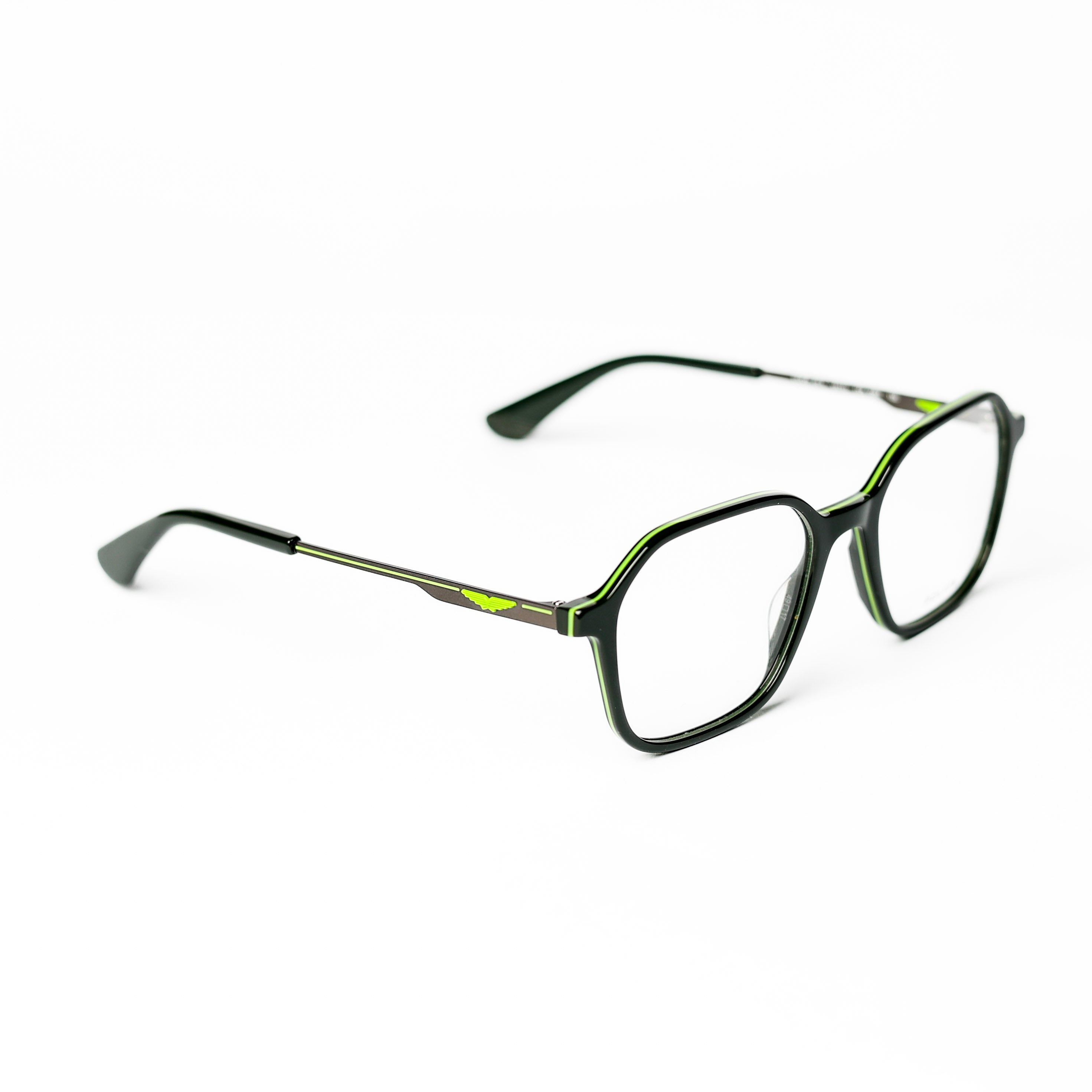 Square Dark Green Eyeglasses