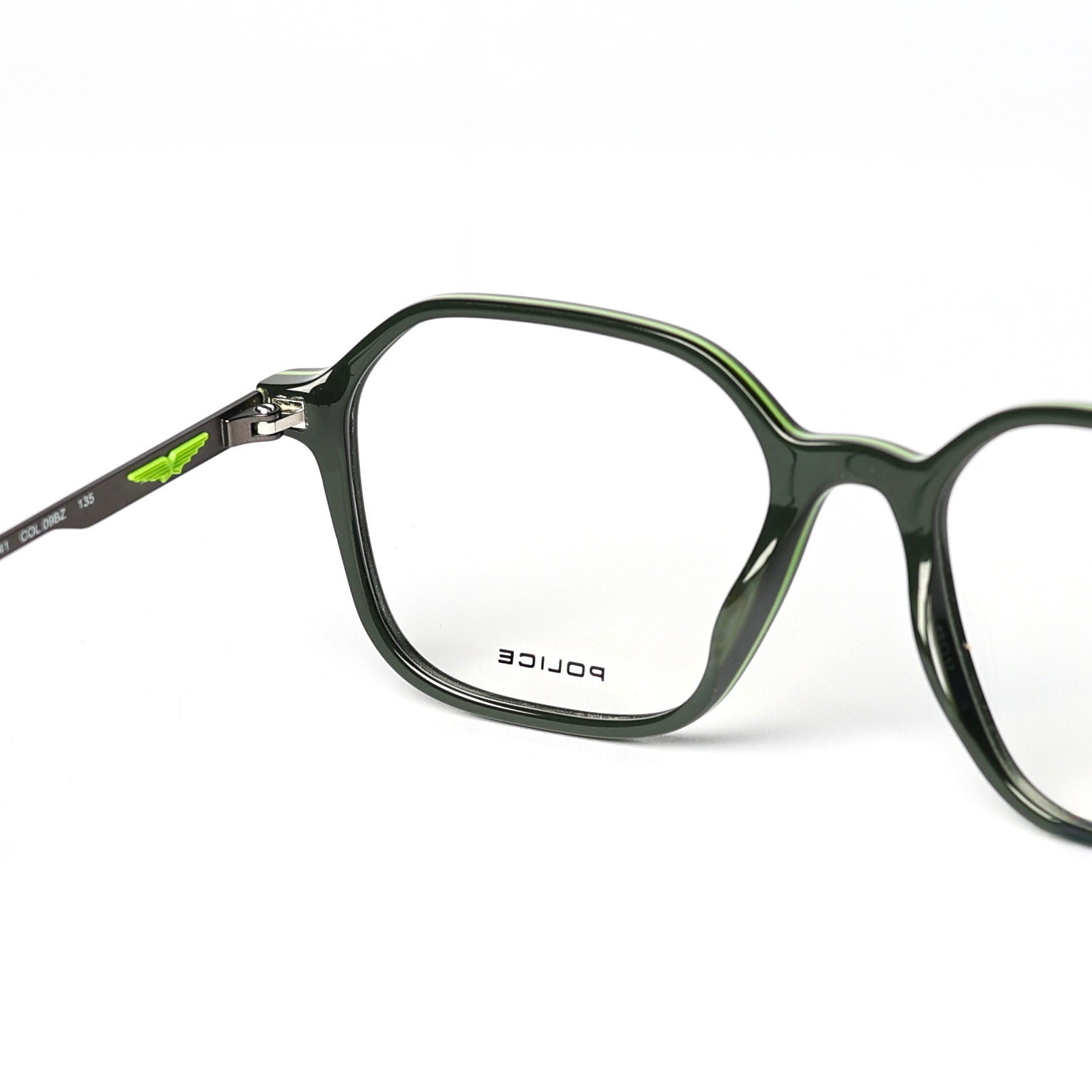 Square Dark Green Eyeglasses